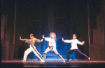 Actors (L-R) Scott Wise, Valerie Wright and Danny Herman in a scene from the National tour of the Broadway musical "Song and Dance." (Fort Worth)