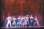 Actors (L-R) Bruce Falco, Cynthia Onrubia, Mindy Cooper, Deborah Roshe, Valerie Wright, Danny Herman, Scott Wise and Herman Sebek in a scene from the National tour of the Broadway musical "Song and Dance." (Fort Worth)