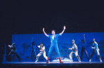 Actor Bruce Falco (C) with cast in a scene from the National tour of the Broadway musical "Song and Dance." (Fort Worth)