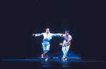 Actors (L-R) Eugene Fleming and Bruce Falco in a scene from the National tour of the Broadway musical "Song and Dance." (Fort Worth)