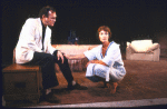 Actors Nicola Pagett and Harold Pinter in a scene from the revival of Pinter's play "Old Times." (St. Louis)