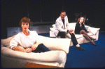 Actors (L-R) Nicola Pagett, Harold Pinter and Liv Ullmann in a scene from the revival of Pinter's play "Old Times." (St. Louis)