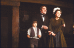 Actors (L-R) Braden Danner, Roderick Horn and Frances Cuka in a scene from the revival of the Broadway musical "Oliver!." (New York)