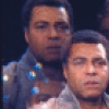 Actors (L-R) James Earl Jones and Kevin Conway in a scene from the Broadway revival of the play "Of Mice and Men." (New York)