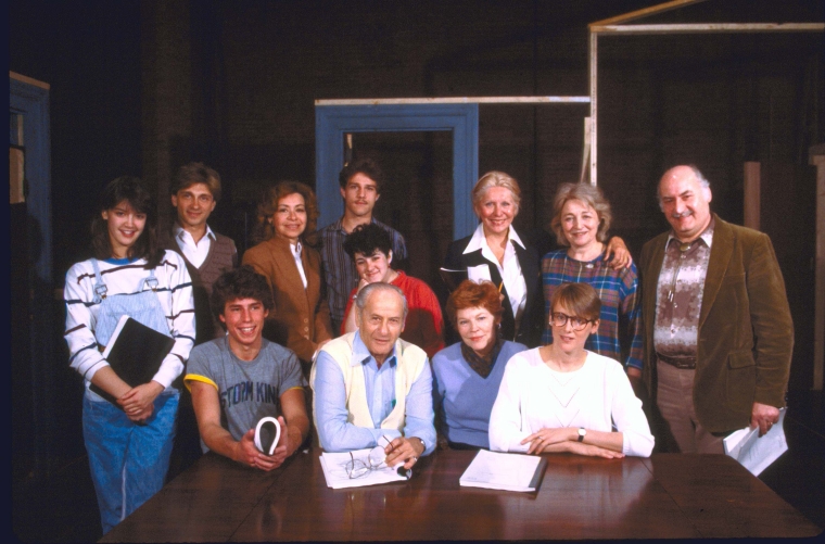 Actors (Front LR) Ricky Goldin, Eli Wallach and wife Anne Jackson