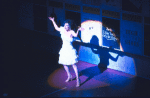 Actress Elizabeth Ashley performing at 100th birthday tribute to legendary Broadway director George Abbott, "Happy Birthday, Mr. Abbott!." (New York)