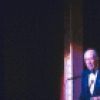 Actor Jose Ferrer speaking at 100th birthday tribute to legendary Broadway director George Abbott, "Happy Birthday, Mr. Abbott!." (New York)