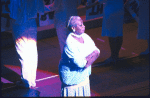 Actress Butterfly McQueen performing at 100th birthday tribute to legendary Broadway director George Abbott, "Happy Birthday, Mr. Abbott!." (New York)