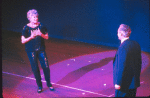 Actors Janis Paige & Hal Linden performing at 100th birthday tribute to legendary Broadway director George Abbott, "Happy Birthday, Mr. Abbott!." (New York)