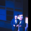 Composer Jerry Bock (R) & lyricist Sheldon Harnick (L) performing at 100th birthday tribute to legendary Broadway director George Abbott, "Happy Birthday, Mr. Abbott!." (New York)