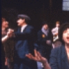 Actress Helen Schneider (C) with cast in a scene from the Broadway play "Ghetto." (New York)