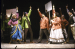 Actors (Front L-R) Mark Hamill, Harry Groener, Clent Bowers & Armelia McQueen in a scene fr. the Broadway musical "Harrigan 'n Hart." (New York)