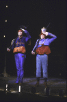 Actors (L-R) Harry Groener & Mark Hamill in a scene fr. the Broadway musical "Harrigan 'n Hart." (New York)