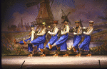 Actors (L-R) Oliver Woodall, Clent Bowers, Mark Fotopoulos, Christopher Wells, Cleve Asbury & Kenston Ames in a scene fr. the Broadway musical "Harrigan 'n Hart." (New York)