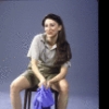 Actress Lori Wilner in a scene fr. the Off-Broadway play "Hannah Senesh." (New York)