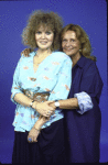 Actresses (L-R) Eileen Brennan and Jeanne Moreau in a publicity shot from the revival (which closed prior to Broadway) of the play "The Night of the Iguana." (New York)