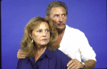 Actors Jeanne Moreau and Roy Dotrice in a publicity shot from the revival (which closed prior to Broadway) of the play "The Night of the Iguana." (New York)