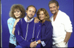 Actors (L-R) Eileen Brennan, Michael Moriarty, Jeanne Moreau and Roy Dotrice in a publicity shot from the revival (which closed prior to Broadway) of the play "The Night of the Iguana." (New York)