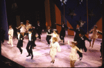 Actors (Front L-2R) Bruce McGill, Twiggy, Tommy Tune and Denny Dillon with cast in a scene from the Broadway musical "My One and Only." (New York)