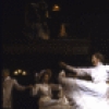 Actors (Front) Liv Ullmann and Dick Ensslen with cast in a scene from the Broadway musical "I Remember Mama." (New York)