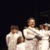 Actors (Front L-R) Ian Ziering, Tara Kennedy, George Hearn, Liv Ullmann and Dolores WIlson in a scene from the Broadway musical "I Remember Mama." (New York)