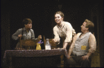 Actors (L-R) John Nevitt (who left the production prior to opening), Liv Ullmann and George Hearn in a scene from the Broadway musical "I Remember Mama." (New York)