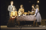 Actors (L-R) George Hearn, Liv Ullman, Tara Kennedy (front), Kristen Vigard, John Nevitt (who left the production prior to opening) and Carrie Horner in a scene from the Broadway musical "I Remember Mama." (New York)