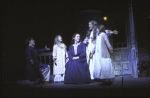 Actors (L-R) John Nevitt (who left the production prior to opening), Tara Kennedy, Liv Ullmann, Kristen Vigard and Carrie Horner in a scene from the Broadway musical "I Remember Mama." (New York)