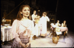 Actress Maureen Silliman (L) with cast in a scene from the Broadway musical "I Remember Mama." (New York)