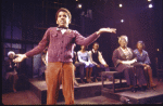 Actor Ralph Carter (Front) w. cast in a scene fr. the Broadway musical "Raisin." (New York)