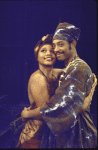 Actors Arnetia Walker & Milt Grayson in a scene fr. the National tour of the Broadway musical "Raisin." (Boston)