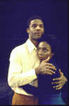 Actors Mary Seymour and Autris Paige in a scene fr. the National tour of the Broadway musical "Raisin." (Boston)