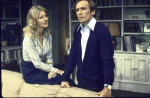 Actors Caroline Lagerfelt and Dick Cavett in a scene from the replacement cast of the Broadway play "Otherwise Engaged." (New York)