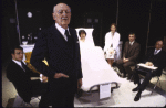 Actors (L-R) ?, ?, Tom Conti, Jean Marsh, Kenneth Welsh and ? in a scene from the Broadway play "Whose Life is it Anyway?" (New York)