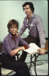 Actors Mary Tyler Moore and James Naughton in a rehearsal shot from the replacement cast of the Broadway play "Whose Life is it Anyway?" (New York)