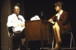 Actors Susan Kellerman and Josef Sommer in a scene from the replacement cast of the Broadway play "Whose Life is it Anyway?" (New York)