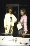 Actresses (L-R) Lise Hilboldt and Donna Bullock in a scene from the New York Shakespeare Festival's production of the play "Top Girls." (New York)