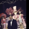 Actor Jerry Lewis (C) w. cast in a scene fr. the Pre-Broadway tryout of the musical "Hellzapoppin" (which closed prior to opening in New York). (Baltimore)