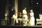 Actors (L-R) Jeff Daniels, Christopher Reeve, Swoosie Kurtz, Jonathan Hogan & Amy Wright in a scene fr. the Broadway play "Fifth of July." (New York)