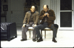 Actors (L-R) Larry Block and Burke Pearson in a scene from the New York Shakespeare Festival's production of the play "Largo Desolato." (New York)