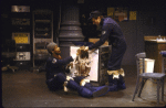 Actors (L-R) Anthony Chisholm and Tom Jenkins in a scene from the New York Shakespeare Festival's production of the play "Ice Bridge." (New York)