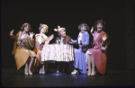 Actresses (L-R) Barbara Mandra, Gail Lohla, Peggy Cass, Wanda Richert & Karen Prunczik in scene fr. the replacement cast of the Broadway musical "42nd Street." (New York)
