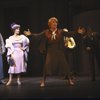 Actors (L-C) Don Crabtree, Millicent Martin & Peggy Cass in a scene fr. the replacement cast of the Broadway musical "42nd Street." (New York)