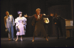 Actors (L-C) Don Crabtree, Millicent Martin & Peggy Cass in a scene fr. the replacement cast of the Broadway musical "42nd Street." (New York)