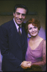 Actors Millicent Martin & Jerry Orbach in a scene fr. the replacement cast of the Broadway musical "42nd Street." (New York)