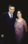 Actors Elizabeth Allen & Jerry Orbach in a publicity shot fr. the replacement cast of the Broadway musical "42nd Street." (New York)