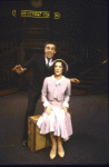 Actors Karen Ziemba & Jerry Orbach in a scene fr. the replacement cast of the Broadway musical "42nd Street." (New York)