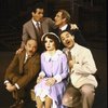 Actors (L-R) Matthew Tobin, Lee Roy Reams, Nana Visitor (C), Jon Cypher & James Dybas in a scene fr. the Los Angeles company of the Broadway musical "42nd Street." (Los Angeles)