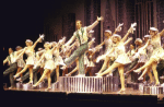 Actor Ian Knauer (C) w. cast in a scene fr. the revival tour of the Broadway musical "42nd Street." (Charlotte)