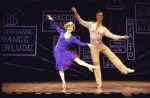 Actors Jeanna Shweppe & Ian Knauer in a scene fr. the revival tour of the Broadway musical "42nd Street." (Charlotte)
